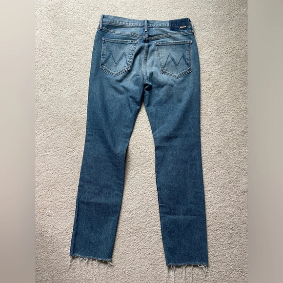 Mother Superior The Trickster Skimp Fray Thrill Seeker Jeans High Rise Straight - Picture 7 of 8